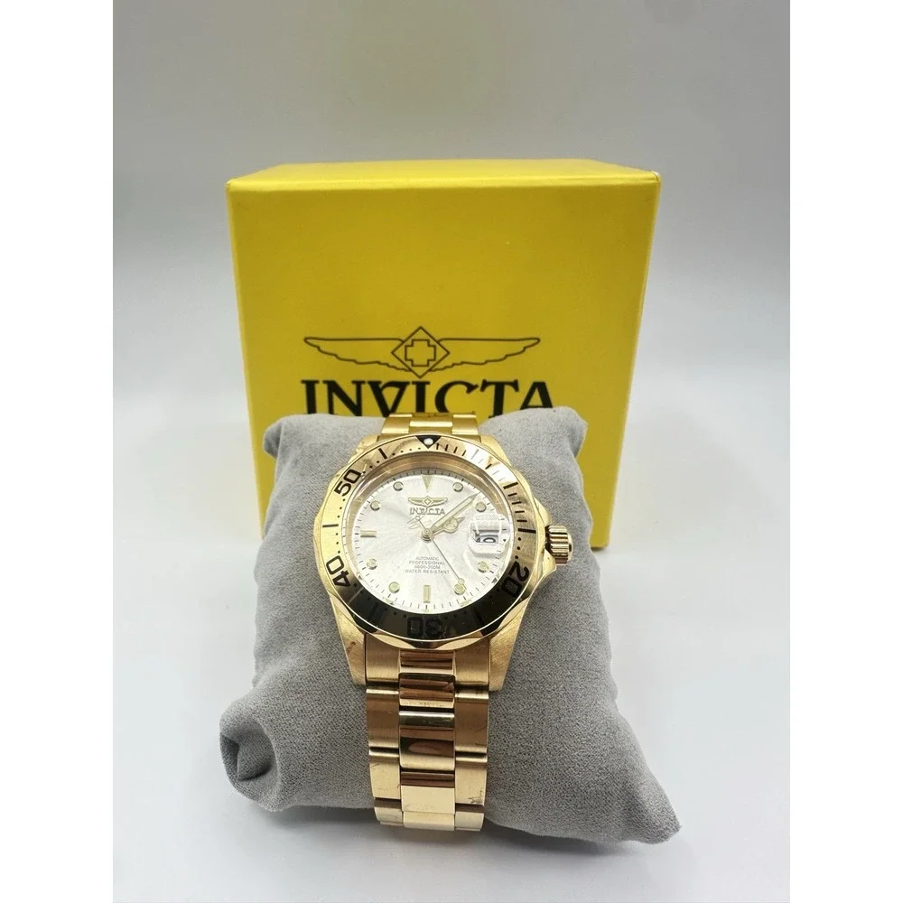 Invicta INVICTA-9010 Men's Pro Diver Automatic Watch - Gold Tone 200MM - Picture 1 of 14